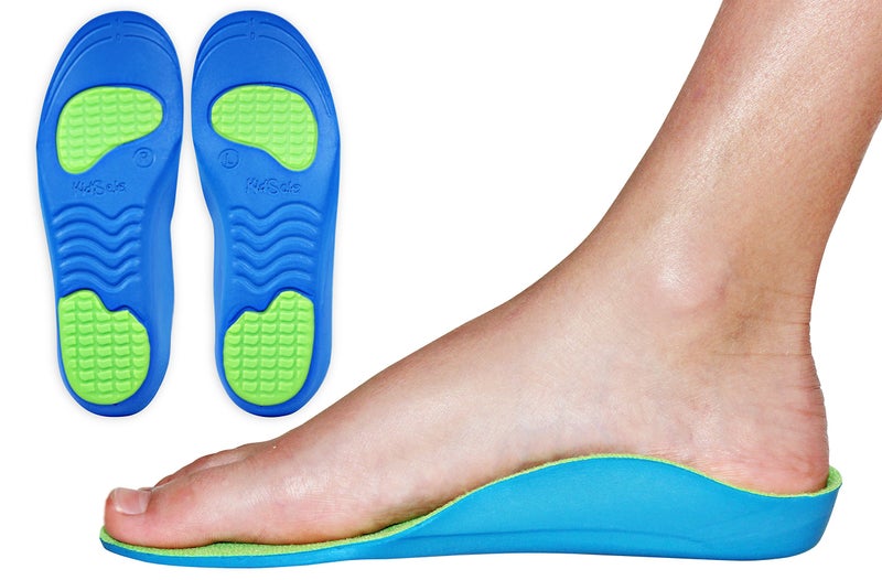KidSole Neon Fix Premium Grade Orthotic Insole by KidSole For Flat Feet and Arch Support (20 CM) Kids Size 12-1.5 - Image 1